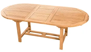 Gartentisch aus Teak SANTIAGO 160/210 x 100 cm, oval #1436208