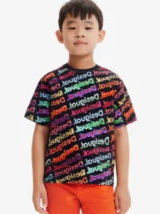 Desigual Logomania Kinder  T‑Shirt Schwarz