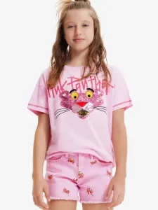 Desigual Pink Panther Kinder  T‑Shirt Rosa