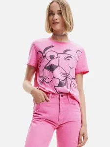 Desigual Pink Panther Smile T-Shirt Rosa