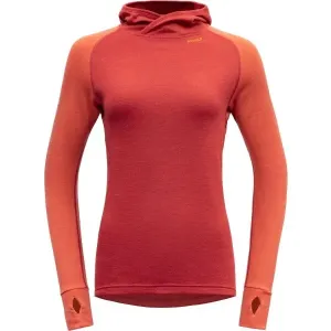 Devold EXPEDITION HOODIE Damen Sweatshirt, rot, veľkosť L