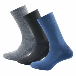 Wolle Socken Devold Täglich Mittel blau SC 593 063 EIN 273A