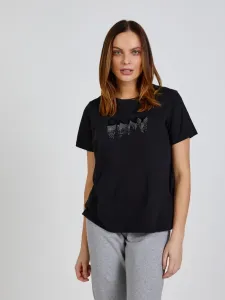 DKNY Embellished Drip T-Shirt Schwarz