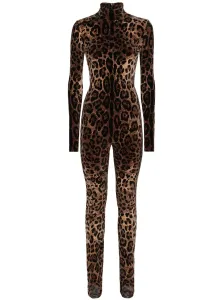 DOLCE & GABBANA - Leopard Print Chenille Jumpsuit #1329108