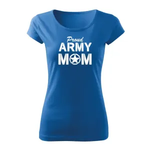 DRAGOWA Damen Kurzshirt army mom, blau 150g/m2 #1130009