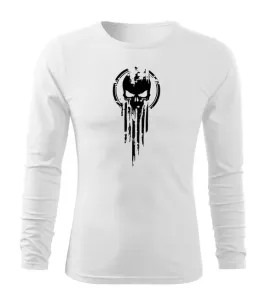 DRAGOWA Fit-T langärmliges T-Shirt skull, weiß 160g/m2 #1131631