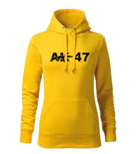 DRAGOWA Damensweatshirt mit Kapuze ak47, gelb 320g/m2 #1129421