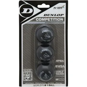 Dunlop COMP 3BBL Squashball, schwarz, größe