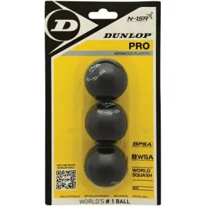 Dunlop PRO 3BBL Squashball, schwarz, größe
