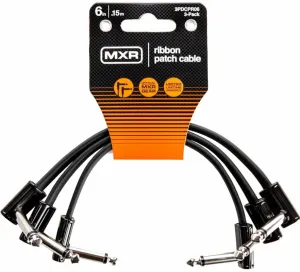 Dunlop MXR 3PDCPR06 Ribbon Patch Cable 3 Pack Schwarz 15 cm Winkelklinke - Winkelklinke