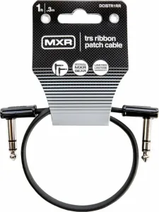 Dunlop MXR DCISTR1RR Ribbon TRS Cable Schwarz 30 cm Winkelklinke - Winkelklinke