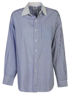 E.L.V. DENIM - Contrast Striped Cotton Shirt #1291572