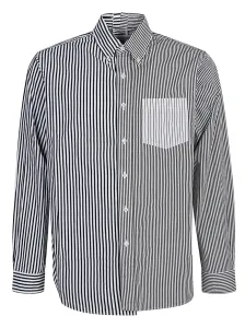 E.L.V. DENIM - Contrast Striped Cotton Shirt #1316759