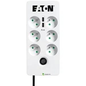 EATON Protection Box 6 USB FR, 6 Ausgänge, 10A Belastung, 2x USB-Anschluss