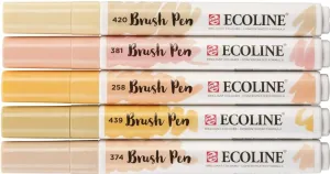 Ecoline Aquarellstift Brush Pen Beige Pink 5 Stck