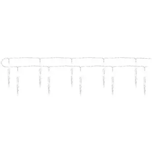 EMOS LED Weihnachtsgirlande - 10x Eiszapfen, 1,35 m, 2x AA, innen, kaltweiß, Timer