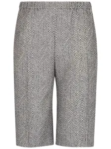 EMPORIO ARMANI - Elasticated-waistband Herringbone Shorts #1442016