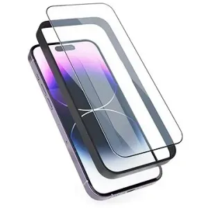 Epico Edge to Edge Schutzglas für iPhone 15 Pro - 2 Stück mit Einbaurahmen