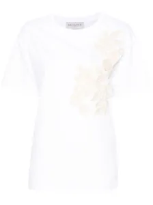 ERMANNO - Embroidered Cotton T-shirt