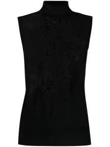 ERMANNO SCERVINO - Embroidered Wool Sleeveless Top #1308730