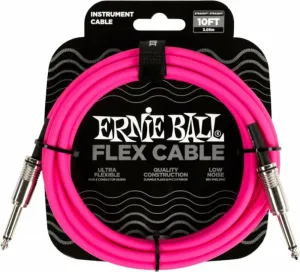 Ernie Ball Flex Instrument Cable Straight/Straight Rosa 3 m Gerade Klinke - Gerade Klinke
