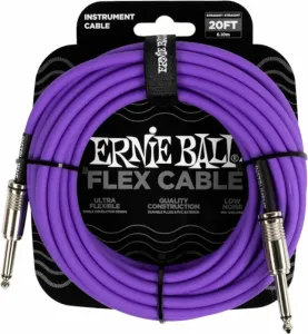 Ernie Ball Flex Instrument Cable Straight/Straight Violett 6 m Gerade Klinke - Gerade Klinke