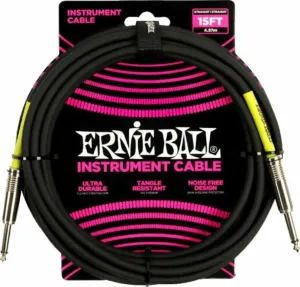 Ernie Ball PVC Straight Straight Inst Cable Schwarz 4,6 m Gerade Klinke - Gerade Klinke