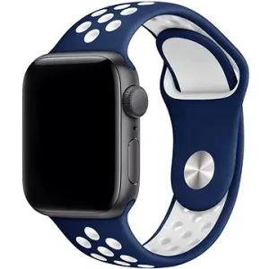 Eternico Sporty für Apple Watch 38mm / 40mm / 41mm Cloud White and Blue