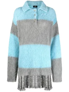 ETRO - Striped Wool Blend Polo Shirt #1373081