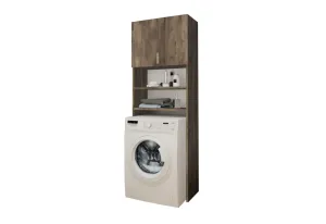 Expedo Badezimmerschrank für Waschmaschine VEXI, 64x183, dunkel Asche #1590256
