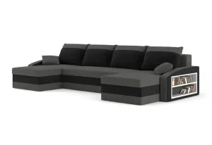 Expedo Sofa mit Schlaffunktion in U-Form EVELYN 2,300x75x140,haiti 14/haiti 17, rechts