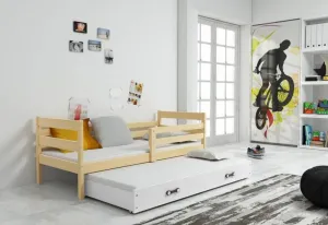 Expedo Kinderbett RAFAL 2 + Matratze + Lattenrost - KOSTENLOS, 80x190 cm, Kiefer, weiß