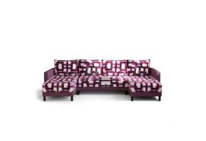 Expedo Ausziehbares Sofa REGON in U-Form, 290x90x140, damir 2/rainbow 9