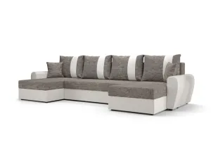 Expedo Sofa mit Schlaffunktion in U-Form PAVOS, 301x90x140, kornet 02/D511