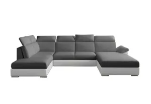 Expedo Ausziehbares Sofa VANELLA, U-Form, 330x102x216, sawana 05/soft 17, recht