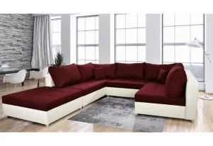 Expedo Sofa mit Schlaffunktion in U-Form AURORA BIS, 288x199x85, sawana 09/dolaro 511 #1583184