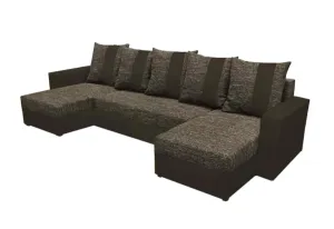 Expedo Sofa mit Schlaffunktion in U-Form GRASSA, 303x140, Kornet 12/Dolaro 33 braun
