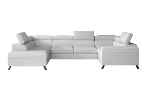 Expedo Ausziehbares Sofa in U-Form ESMADA, 336x92x200, soft 17, links