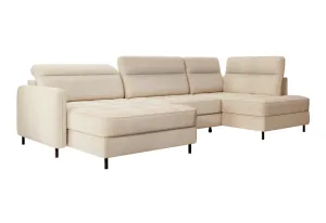 Expedo Ausziehbares Sofa in U-Form NERTO, 306x100x165, toscany 18, links