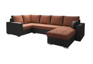 Expedo Sofa in U-Form LEONARD, 303x89x170, MA 14/sawana 18, links