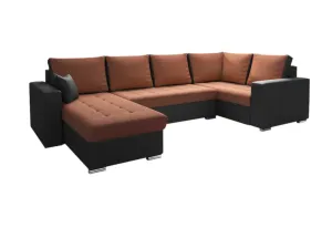 Expedo Sofa in U-Form LEONARD, 303x89x170, MA 14/sawana 18, rechts