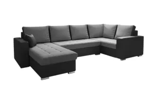 Expedo Sofa in U-Form LEONARD, 303x89x170, MA 14/sawana 21, rechts