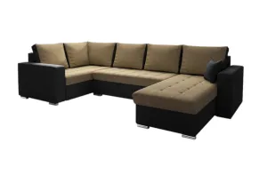 Expedo Sofa in U-Form LEONARD, 303x89x170, sawana 14/sawana 10, links