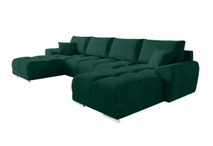 Expedo Sofa mit Schlaffunktion in U-Form BEGIMIR, 365x85x183, monolith 37