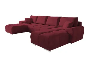 Expedo Sofa mit Schlaffunktion in U-Form BEGIMIR, 365x85x183, monolith 59
