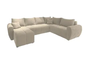 Expedo Sofa mit Schlaffunktion in U-Form MOLISA 2, 303x82x208, Cosmic 10, Rechts