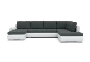 Expedo Sofa mit Schlaffunktion in U-Form TONIO II, 300x75x200, jasmine 96/soft 17, rechts