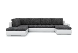 Expedo Sofa mit Schlaffunktion in U-Form TONIO II, 300x75x200, lawa 17/soft 17, links