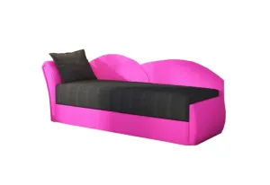 Expedo Ausziehbares Sofa RICCARDO, 200x80x75, schwarz + rosa (alova04/alova76), link