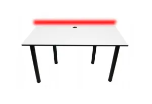 Expedo Gaming Tisch CODE BIG B2 s LED, 160x73-76x80, weiß/schwarze Beine #1585907